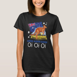 T-shirt Drapeau patriotique australien Kangourou Chant Aus