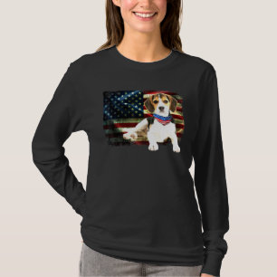 T-shirt Drapeau patriotique Beagle Américaine Hommes Femme
