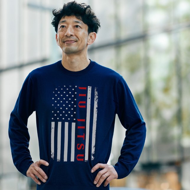 T-shirt Drapeau patriotique brésilien Jiu Jitsu (Brazilian Jiu Jitsu Fan Patriotic Flag T-Shirt)