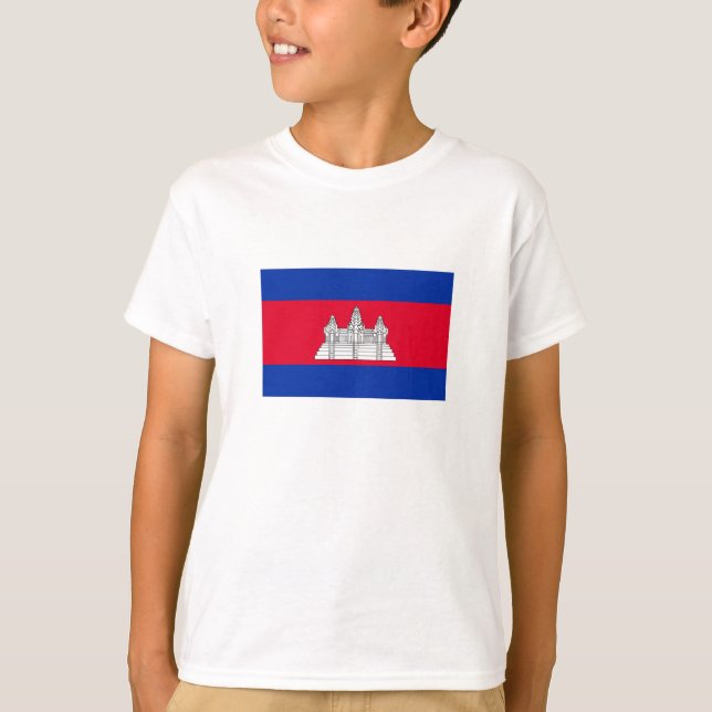 T-shirt Drapeau patriotique cambodgien (Devant)