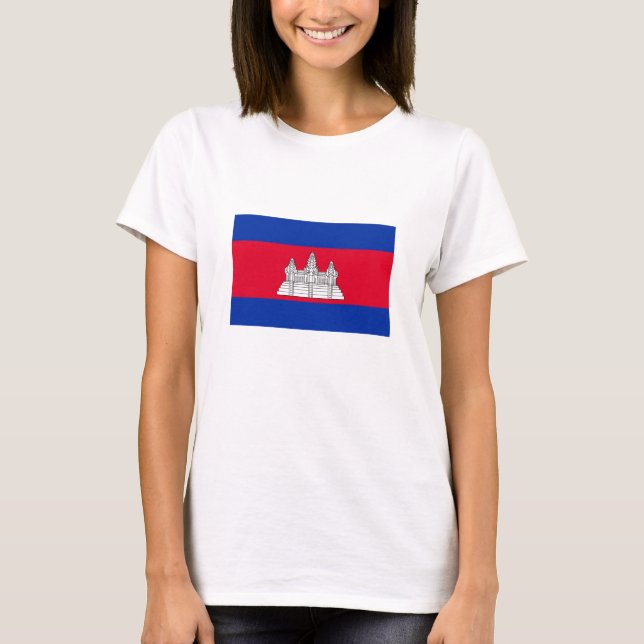 T-shirt Drapeau patriotique cambodgien (Devant)