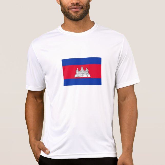 T-shirt Drapeau patriotique cambodgien (Devant)