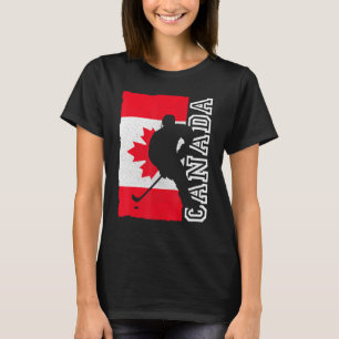 T-shirt Drapeau patriotique canadien de hockey