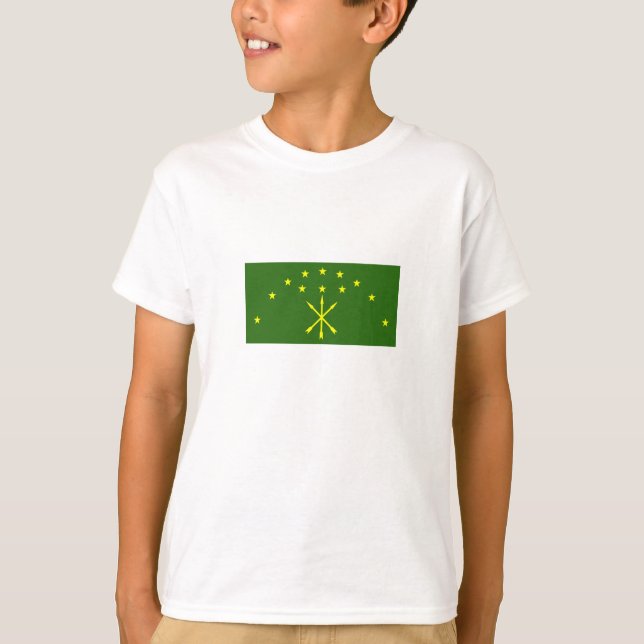 T-shirt Drapeau patriotique d'Adyguée (Devant)