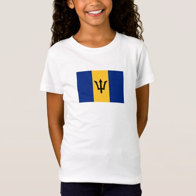 T-Shirt Drapeau patriotique de la Barbade (Devant)
