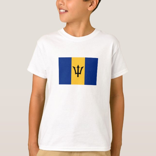 T-shirt Drapeau patriotique de la Barbade (Devant)