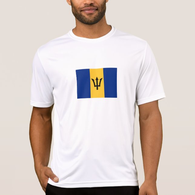 T-shirt Drapeau patriotique de la Barbade (Devant)