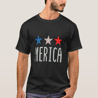 T-shirt Drapeau patriotique de l'Amérique pour les célébra