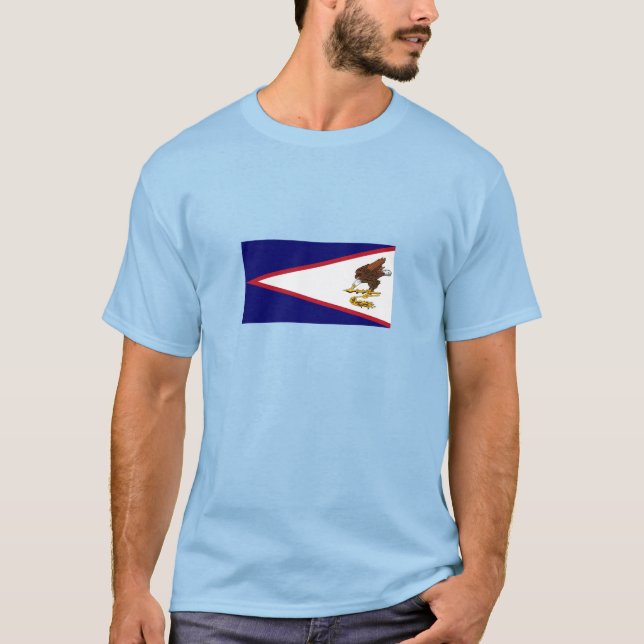 T-shirt Drapeau patriotique des Samoa américaines (Devant)