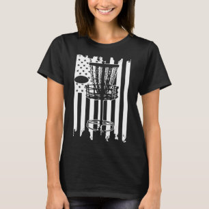 T-shirt Drapeau Patriotique Disque Golf Usa