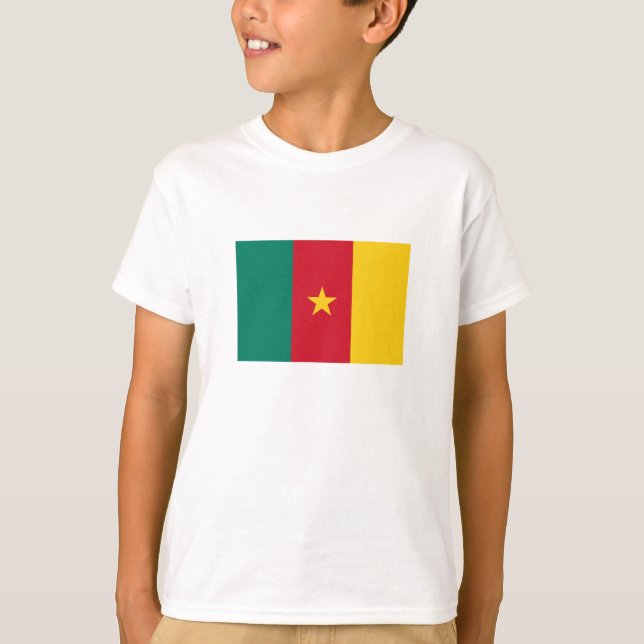 T-shirt Drapeau patriotique du Cameroun (Devant)