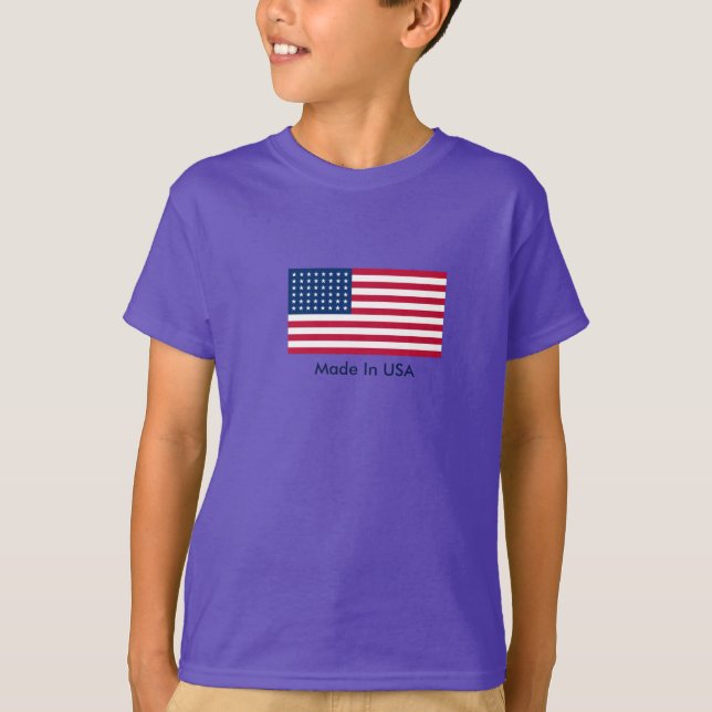 T-shirt Drapeau Patriotique Enfants (Devant)