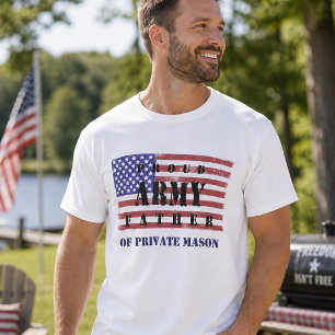 T-shirt Drapeau Patriotique Fier Armée Père Affligé
