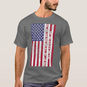 T-shirt Drapeau Patriotique Freestyle Ski Rétro Américain
