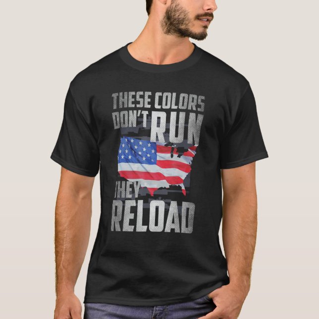 T-shirt Drapeau Patriotique I Américain I USA Les Couleurs (Devant)