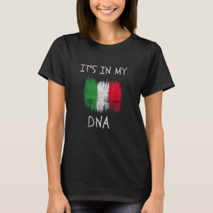 T-shirt Drapeau patriotique italien C'est dans mon ADN Ita