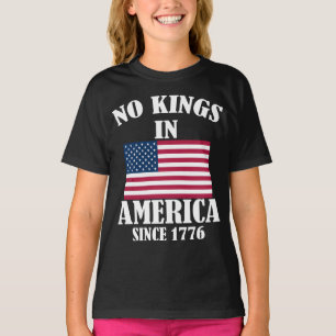 T-shirt Drapeau Patriotique "Pas de Rois en Amérique depui
