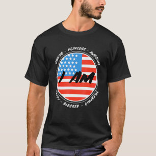 T-shirt Drapeau Patriotique Positif Inspirationnel