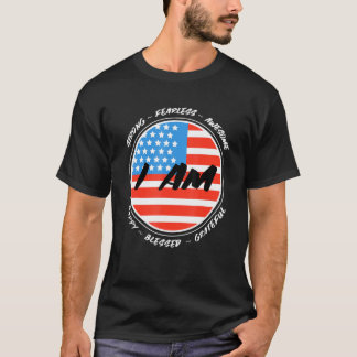 T-shirt Drapeau Patriotique Positif Inspirationnel
