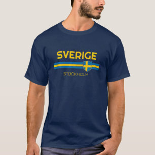 T-shirt Drapeau Patriotique Suédois Personnalisé