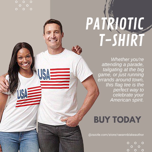 T-Shirt Drapeau Patriotique USA (Créateur téléchargé)