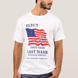 T-shirt Drapeau Patriotique USA Campagne politique Personn