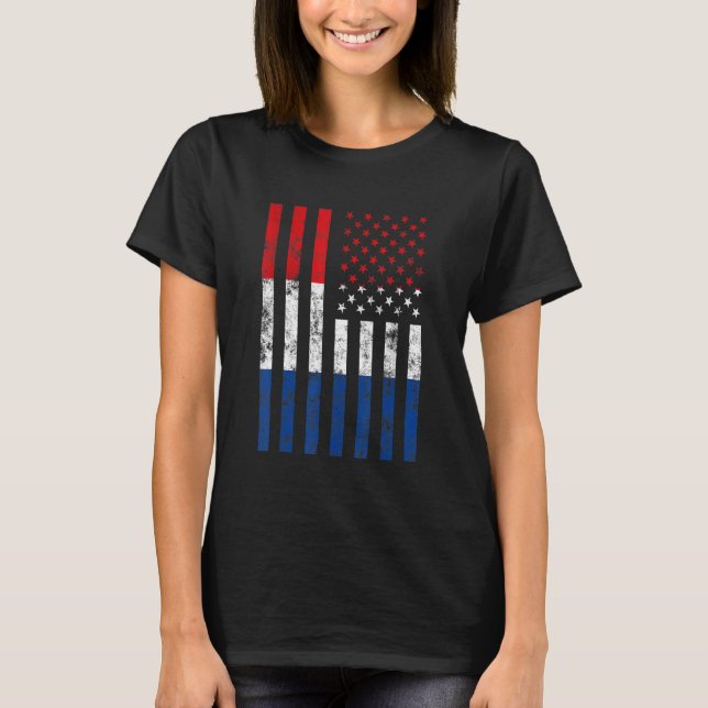 T-shirt Drapeau Pays-Bas Football Hollandais Fans (Devant)