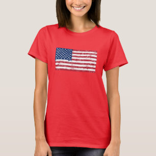 T-shirt Drapeau peint des Etats-Unis