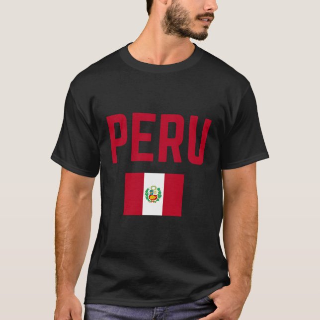 T-shirt Drapeau Pérou (Devant)