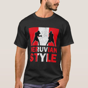 T-shirt Drapeau Pérou Club de boxe péruvienne Vintage