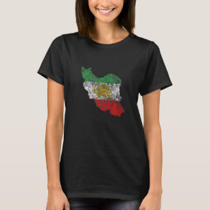 T-shirt Drapeau persan et carte Perse Iran Pride
