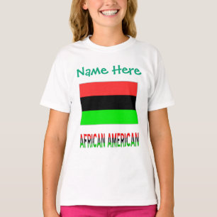 T-shirt Drapeau personnalisé afro-américain Filles’