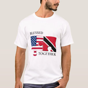 T-shirt Drapeau Personnalisé USA American Trinidad