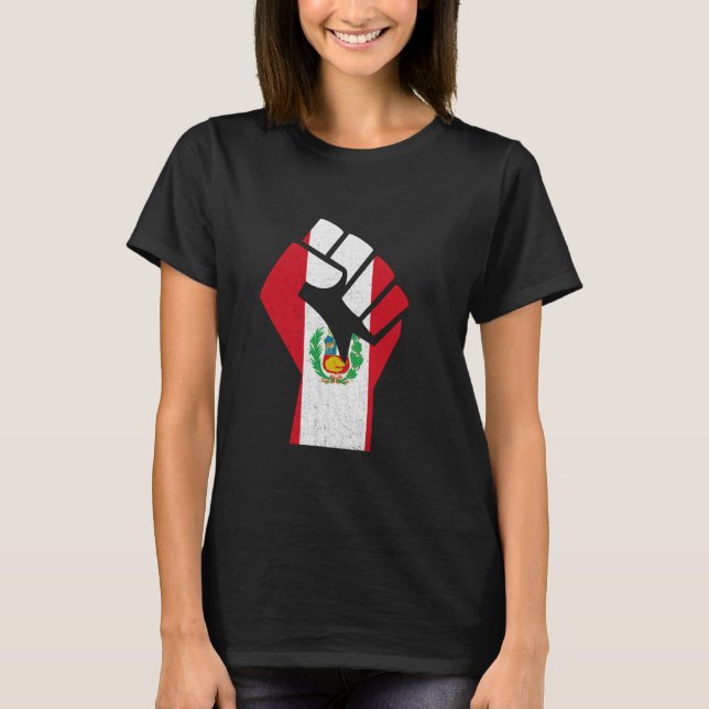 T-shirt Drapeau péruvien Fierté péruvienne Peruvia Handfis (Devant)