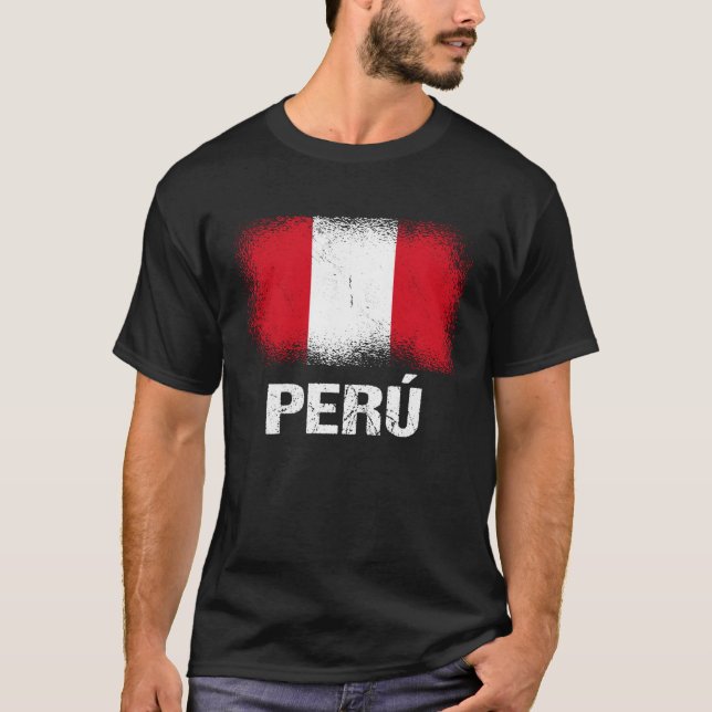 T-shirt Drapeau péruvien Pérou 1 (Devant)