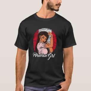 T-shirt Drapeau péruvien Pérou Peruvienne fille