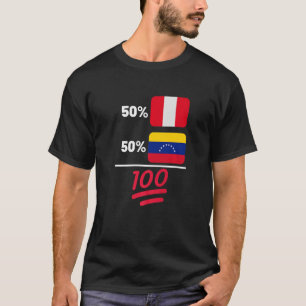 T-shirt Drapeau péruvien plus vénézuélien