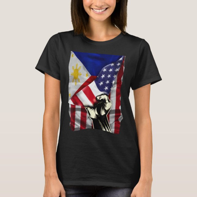 T-shirt Drapeau Philipp Philipp à mi-Filipino (Devant)