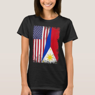 T-shirt Drapeau philippin à moitié Philippine Vintage Phil