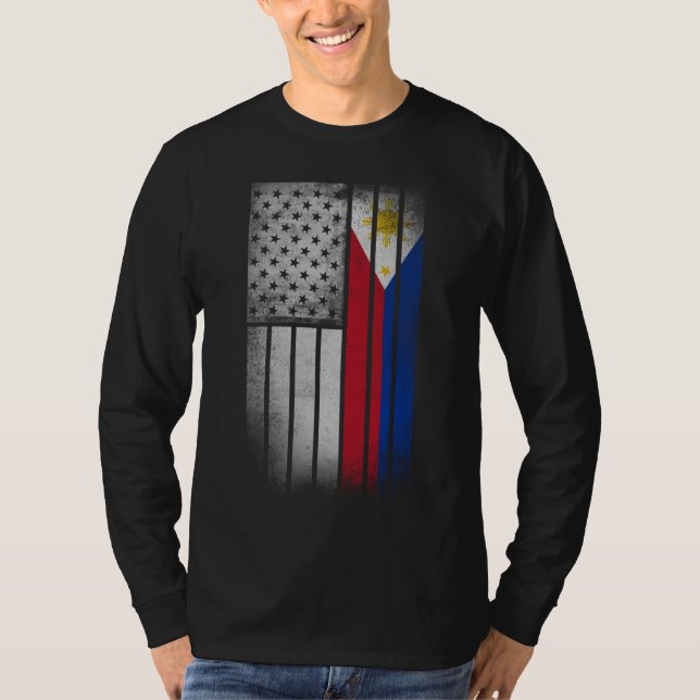T-shirt Drapeau philippin américain (Devant)
