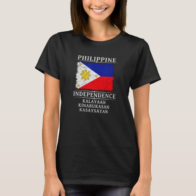 T-shirt Drapeau philippin de l'indépendance des Philippine (Devant)