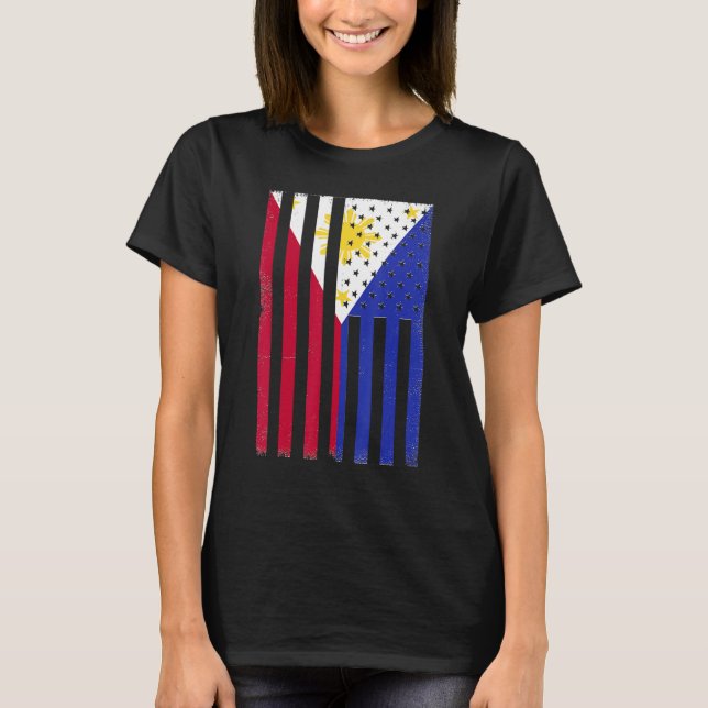 T-shirt Drapeau philippin descendant du patrimoine (Devant)