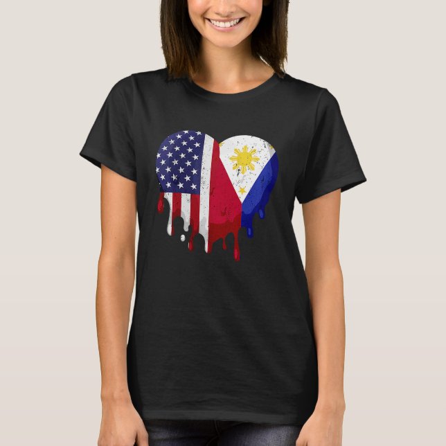 T-shirt Drapeau philippin du Mois philippin du patrimoine  (Devant)