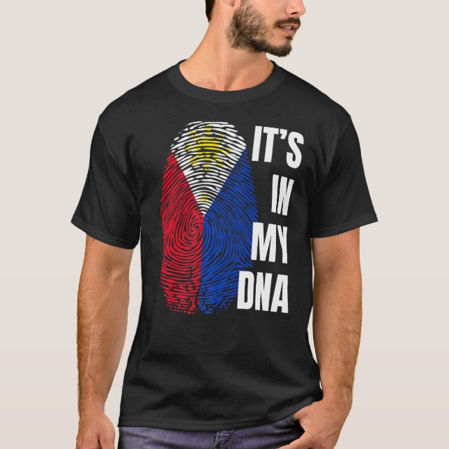 T-shirt Drapeau philippin empreintes digitales Philippines (Devant)