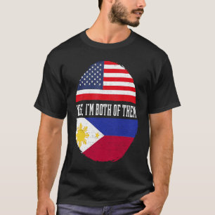 T-shirt Drapeau philippin mi-américain Philippines H