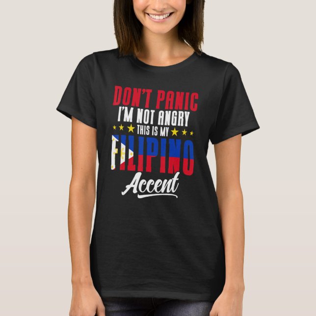 T-shirt Drapeau philippin Mon accent philippin Pinoy phili (Devant)