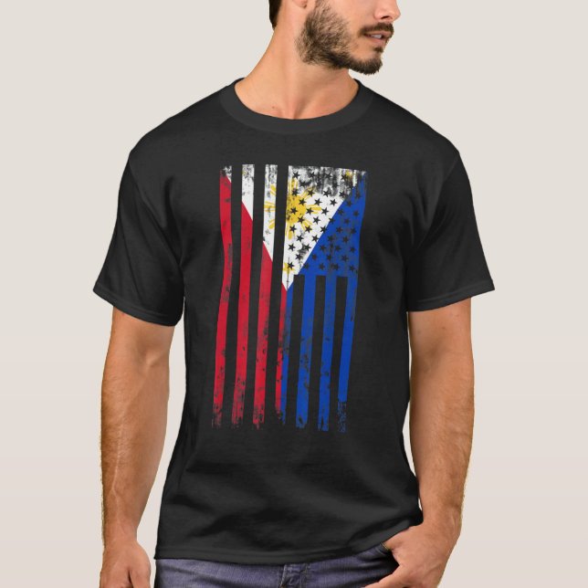 T-shirt Drapeau philippin rétro Philippines (Devant)