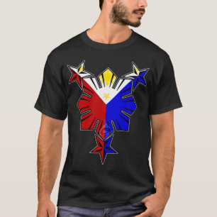 T-shirt Drapeau philippin Sun et chemise d'étoiles