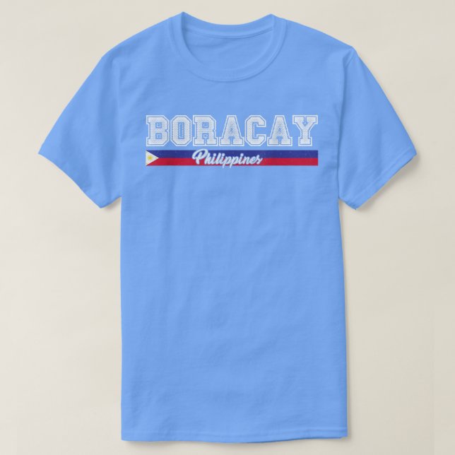 T-shirt Drapeau philippin vintage Boracay Philippines (Design devant)