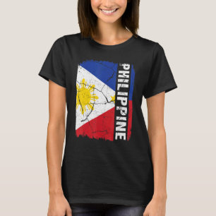 T-shirt Drapeau philippin vintage Hérite des racines de la